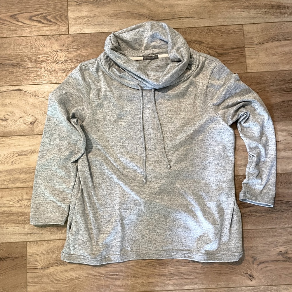 Loveapella Cowl-neck Sweatshirt Womens 3X